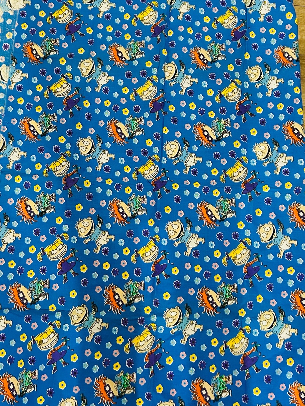 Vintage Y2K 90s Nickelodeon Rugrats Cotton Craft Fabric Scrap 42”W X 58”L
